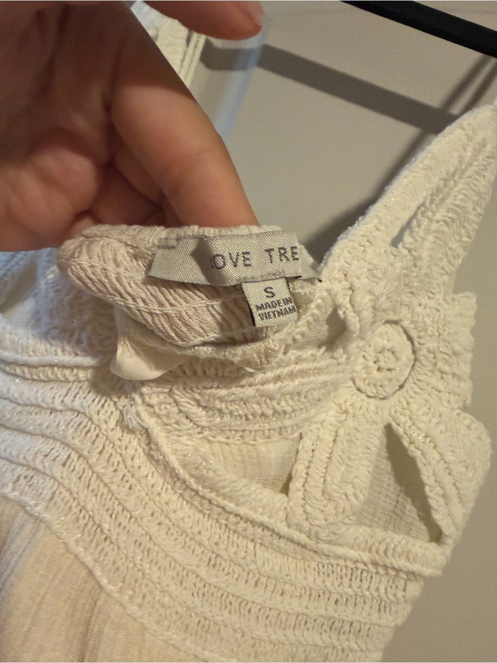 Love Tree Cream Crochet-Detail Maxi Dress - Picture 2 of 2
